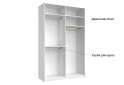Фото 9 - Шафа-купе MiroMark Фемілі 2-дверна із дзеркалом 150х240 см Біла, серія Н