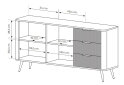 Изображение 6 - Комод Perfect Home Ланте / Lante 2-дверный с 3 ящиками 163 см, бежевый, черные ножки