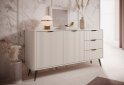 Изображение 3 - Комод Perfect Home Ланте / Lante 2-дверный с 3 ящиками 163 см, бежевый, черные ножки