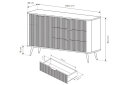 Изображение 6 - Комод Perfect Home Ланте / Lante 1-дверный с 3 ящиками 138 см, черный, золотые ножки