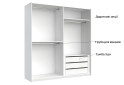 Фото 12 - Шафа-купе MiroMark Фемілі 2-дверна із дзеркалом 200х210 см Біла, серія Н