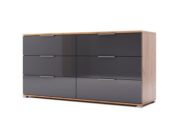 Фото Комод MiroMark Рамона с 6 ящиками 160 см Дуб крафт/Лава