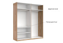 Фото 7 - Шкаф МироМарк Рамона 4-дверный с зеркалом 184 см Дуб крафт/Лава, серия Н