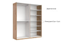 Фото 9 - Шкаф МироМарк Рамона 4-дверный с зеркалом 184 см Дуб крафт/Лава, серия Н