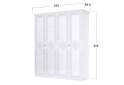 Фото 4 - Шафа MiroMark Луїза 4-дверна 192 см Біла, серія Н