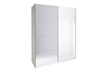 Фото Шкаф-купе МироМарк Фемили 2-дверный с зеркалом 150х210 см Белая, серия Н