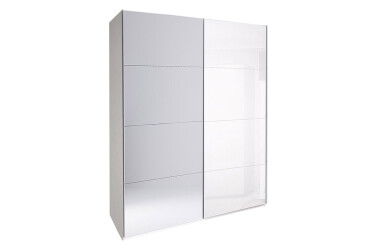 Фото Шкаф-купе МироМарк Фемили 2-дверный с зеркалом 200х210 см Белый, серия Н