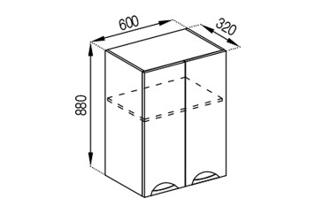 Фото В 60 под вытяжку (h-920) Адель Люкс Svit Mebliv
