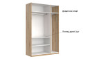 Фото 9 - Шафа MiroMark Тедді 3-дверна із дзеркалом 134 см дуб артізан, серія Н