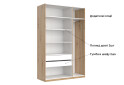 Фото 16 - Шафа MiroMark Тедді 3-дверна із дзеркалом 134 см дуб артізан, серія Н