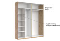 Фото 10 - Шафа MiroMark Тедді 4-дверна із дзеркалом 179 см дуб артізан, серія Н