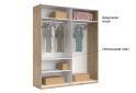 Фото 15 - Шафа MiroMark Тедді 4-дверна із дзеркалом 179 см дуб артізан, серія Н