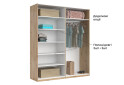 Фото 13 - Шкаф МироМарк Тедди 4-дверный 179 см дуб артизан, серия Н