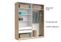 Фото 21 - Шкаф МироМарк Тедди 4-дверный 179 см дуб артизан, серия Н