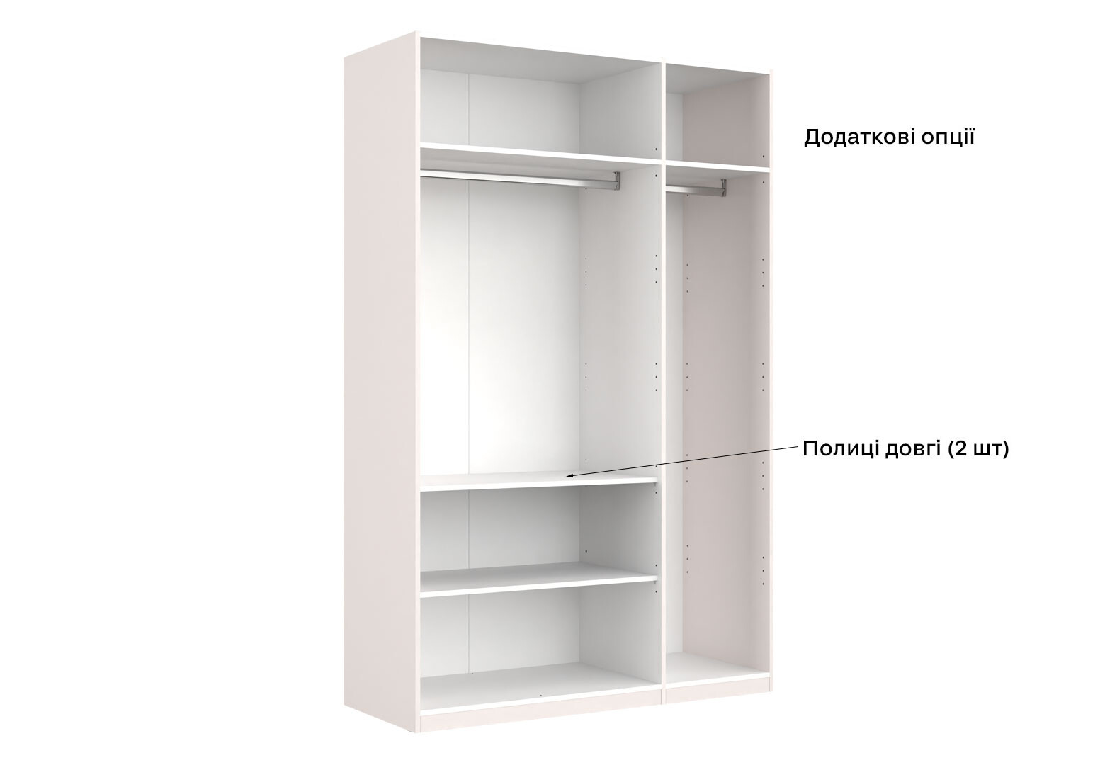 Фото 8 - Шкаф МироМарк Лили / Lily 3-дверный 134 см, глянец кашемир, серия Н