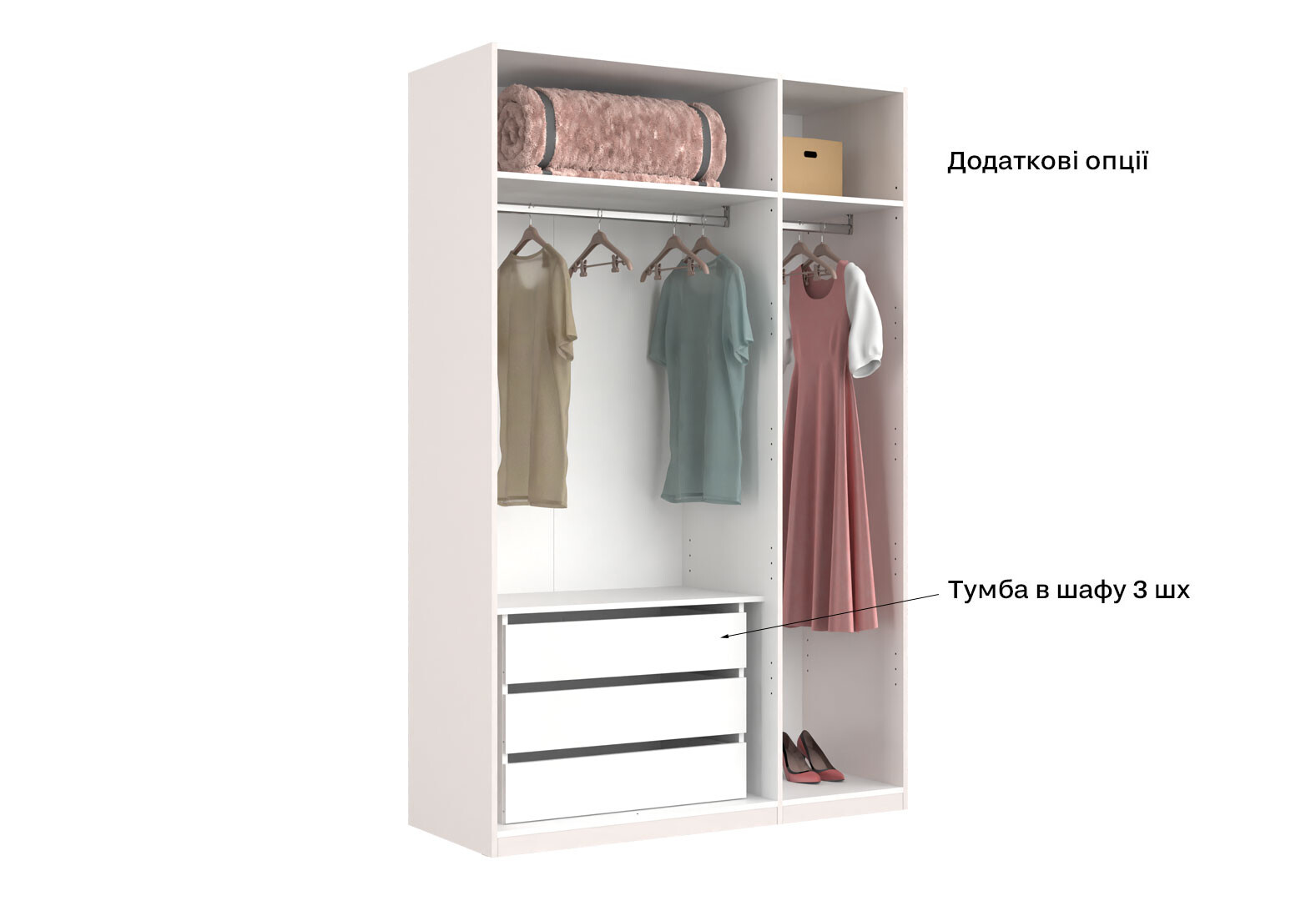 Фото 13 - Шкаф МироМарк Лили / Lily 3-дверный 134 см, глянец кашемир, серия Н