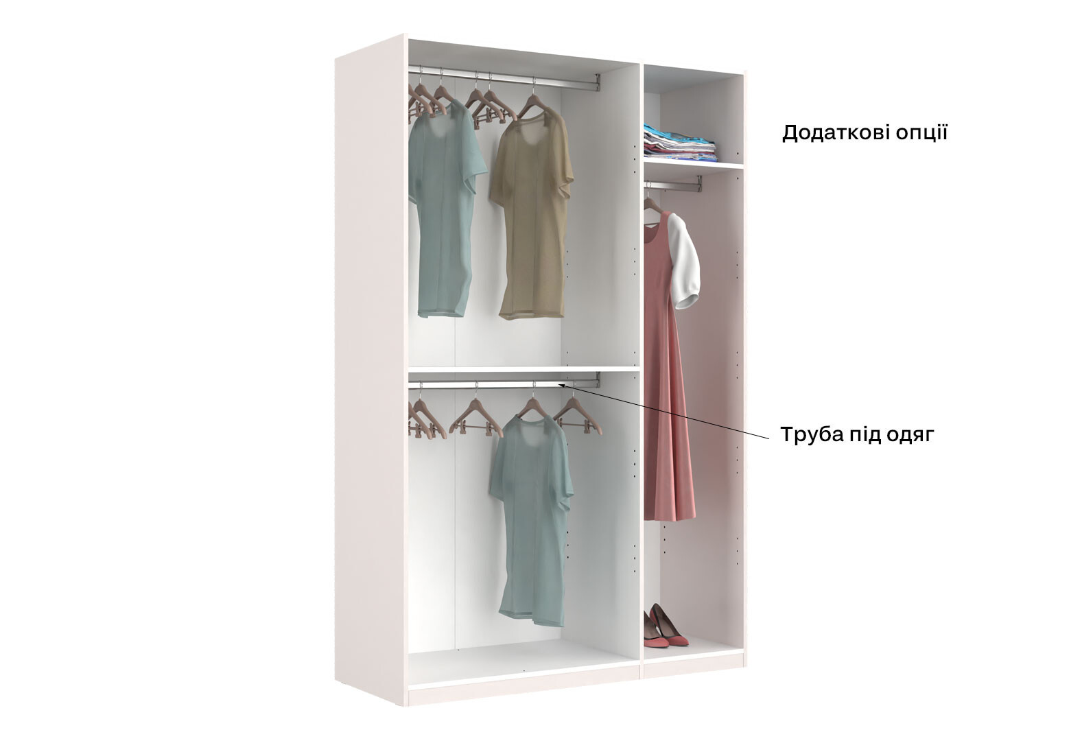 Фото 21 - Шкаф МироМарк Лили / Lily 3-дверный 134 см, глянец кашемир, серия Н