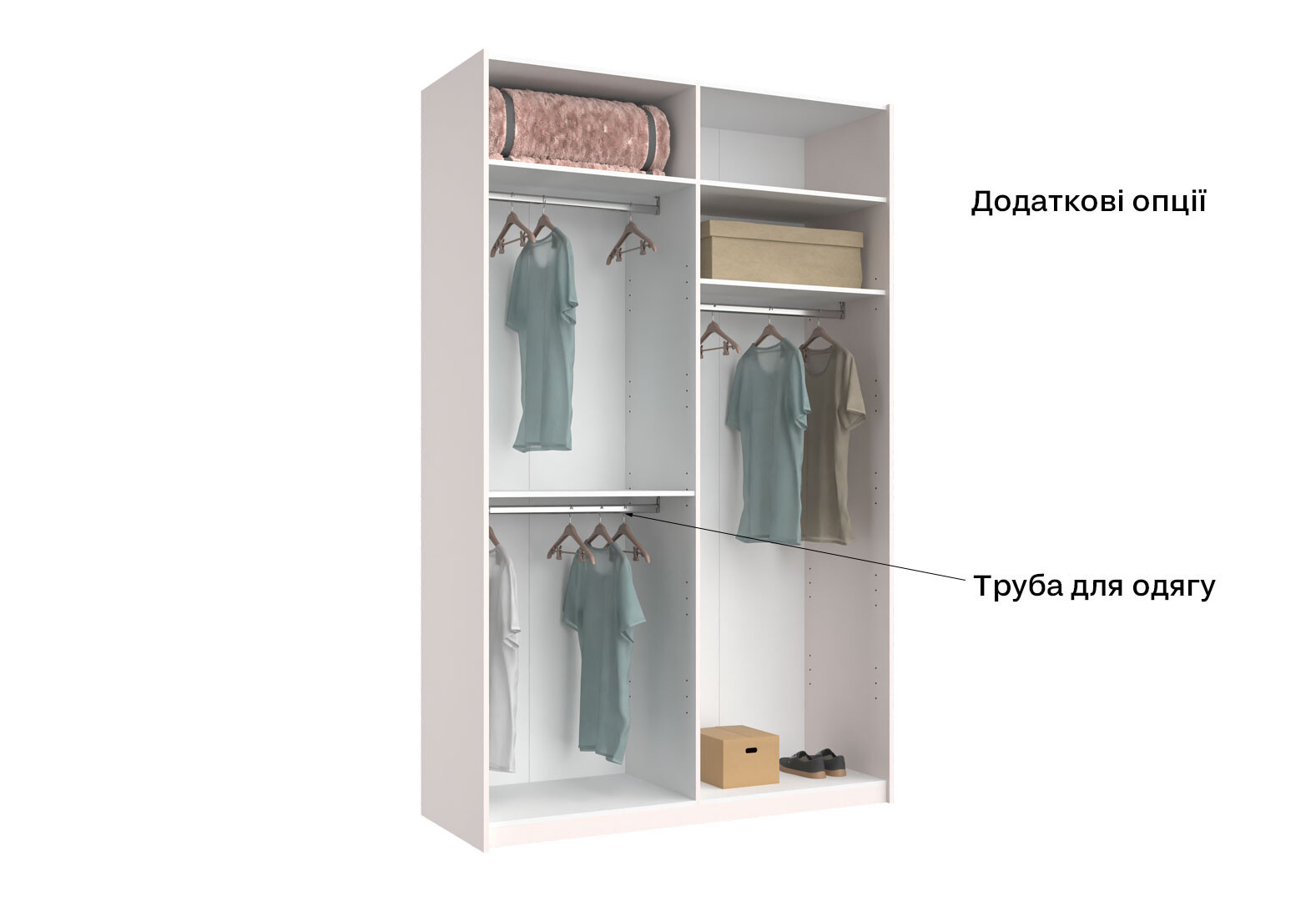 Фото 10 - Шкаф-купе MiroMark Лили / Lily с зеркалом 2-дверный 150х240 см, глянец кашемир, серия Н