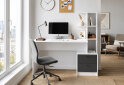 Изображение 2 - Стол письменный Doros Т7 136х55х138 см с ящиками и боковыми полками, Белый / Графит