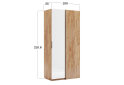 Image 4 - Шафа MiroMark Асті 1-дверна Кут 90° 100 см, Дуб крафт / Білий, серія Н