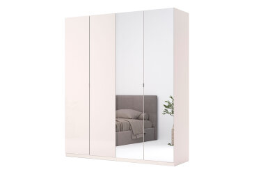 Image Шафа MiroMark Лілі / Lily 4-дверна із дзеркалом 179 см, глянець кашемір, серія Н