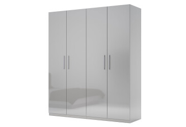 Фото Шкаф МироМарк Меги / Megy 4-дверный 179 см, глянец серый шиншилла, серия Н