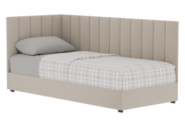 Фото Ліжко-подіум Vika Перлина 90х200 см підйомне з матрацом, збірка ліва, бежеве (Zenit 26)