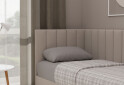 Фото 3 - Кровать-подиум Вика Пэрлына New 90х200 см подъемная без матраса, сборка левая, бежевое (Zenit 26)