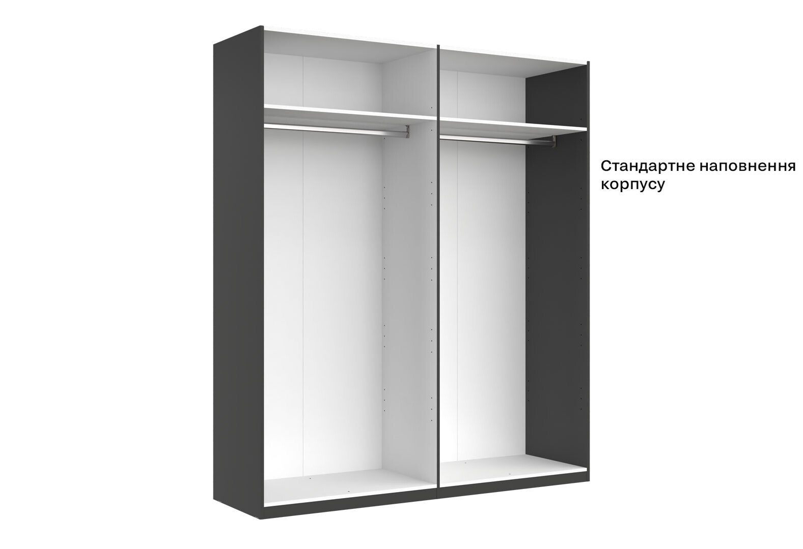 Фото 6 - Шкаф МироМарк Doni / Дони 4-хдверный 179 см, графит серия Н