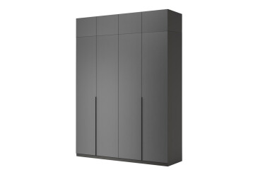 Фото Шкаф МироМарк Doni / Дони 4-хдверный с антресолью 179 см, графит серия Н