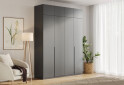 Фото 2 - Шафа MiroMark Doni / Доні 4-дверна з антресолею 179 см, графіт серія Н