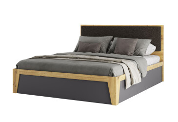 Фото Кровать Svit Mebliv Камила (без вклада) 160х200 см, дуб артизан, графит/графит