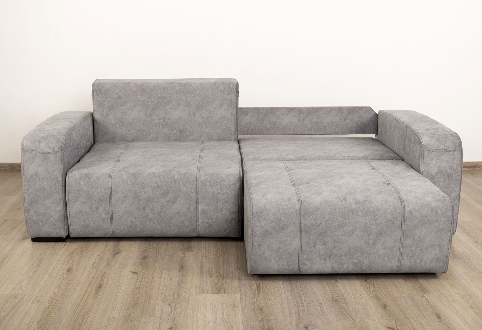 Фото 13 - Диван Элегант Бенефит 86 Валенсия 252x112 см, серый