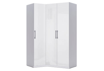 Image Шафа MiroMark Фемілі кутова 3-дверна 100х148 см Біла, серія Н