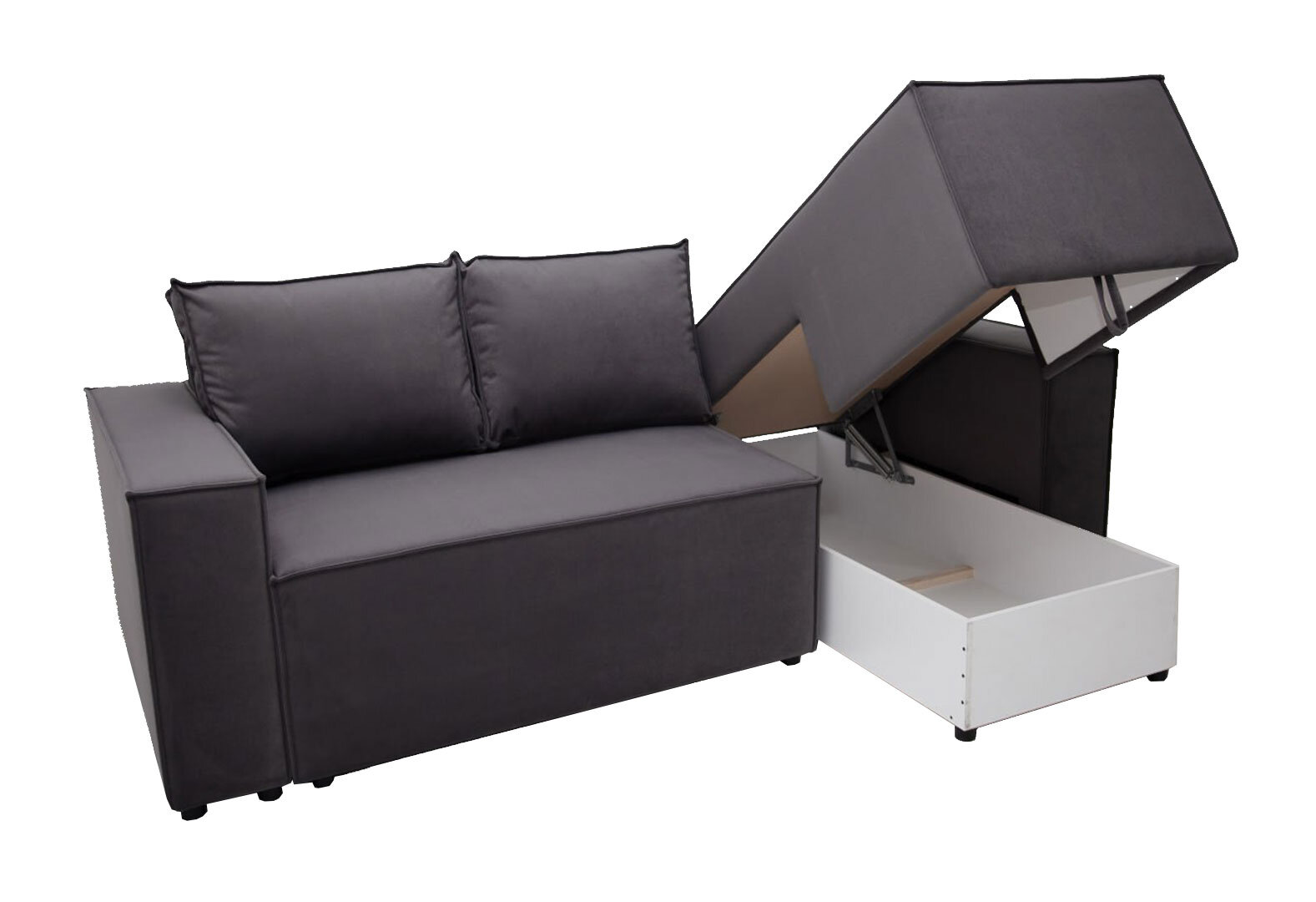 Фото 8 - М'який куточок Kredens furniture Фрейм 252х169 см, тканина сіра
