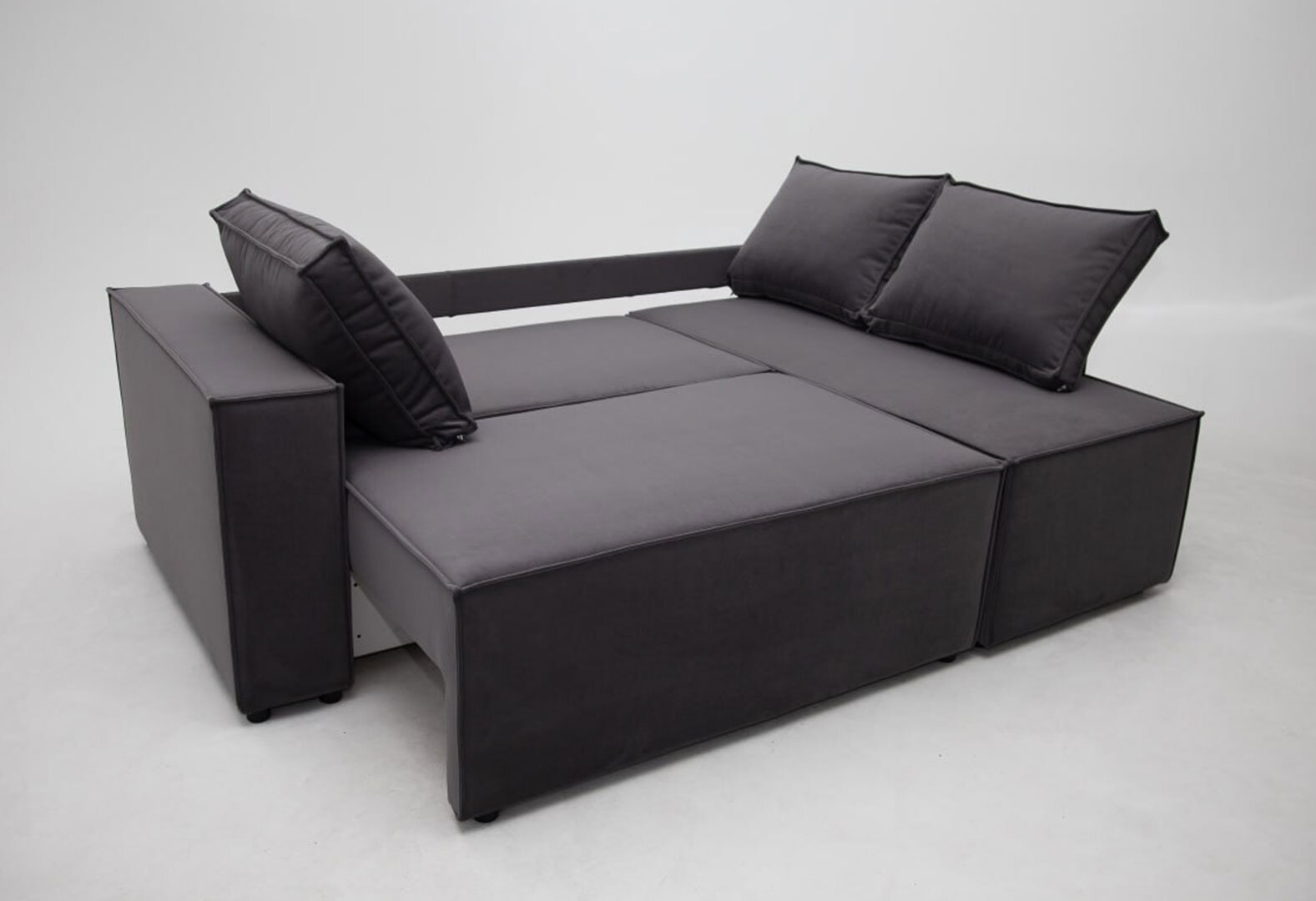 Фото 12 - М'який куточок Kredens furniture Фрейм 252х169 см, тканина сіра