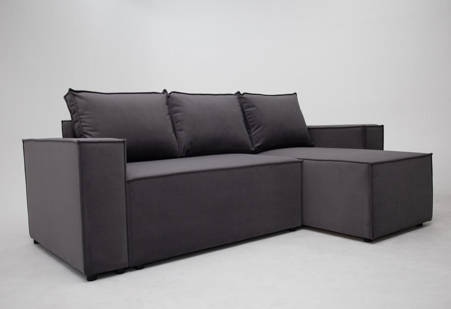 Фото 10 - М'який куточок Kredens furniture Фрейм 252х169 см, тканина сіра