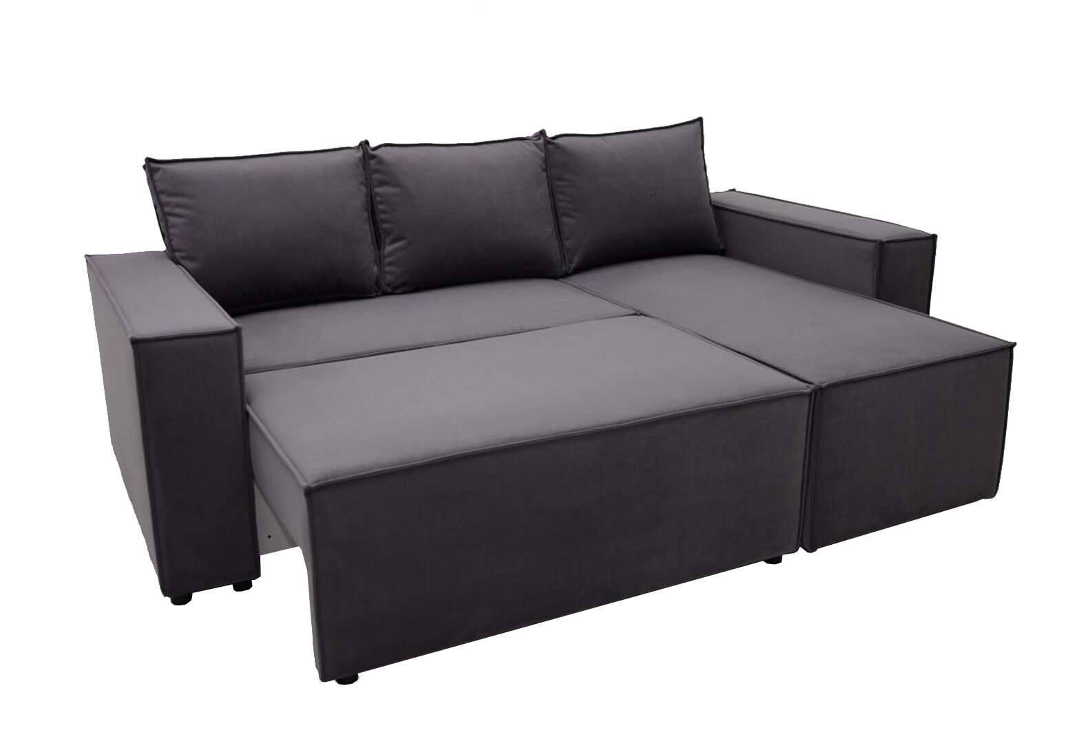 Фото 6 - М'який куточок Kredens furniture Фрейм 252х169 см, тканина сіра