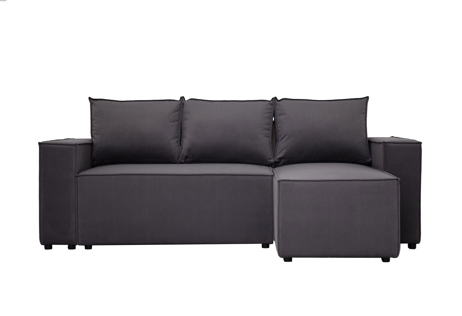 Фото 3 - М'який куточок Kredens furniture Фрейм 252х169 см, тканина сіра