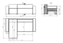Image 16 - М'який куточок Kredens furniture Фрейм 252х169 см, тканина сіра
