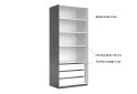 Image 9 - Шафа MiroMark Doni / Доні 2-дверна 90 см, графіт серія Н