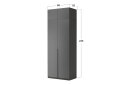 Изображение 4 - Шкаф МироМарк Doni / Дони 2-хдверный с антресолью 90 см, графит серия Н