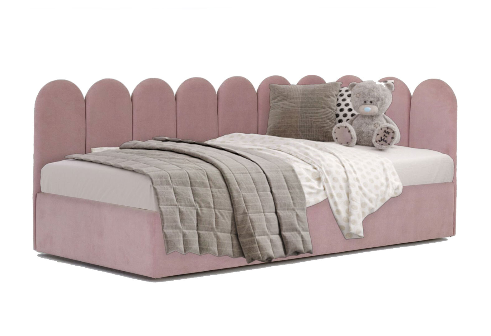 Фото 1 - Ліжко-подіум Eurosof Емелі 90х190 см з нішею та металопідйомником