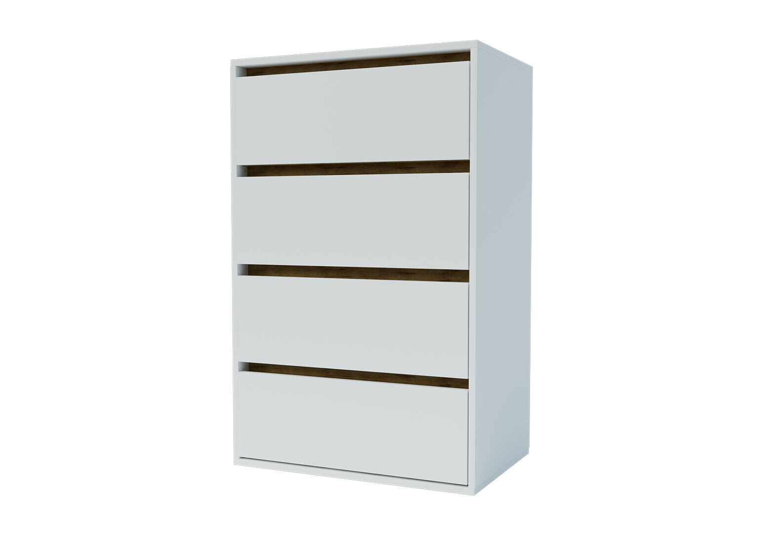Фото 1 - Комод Garant Идея К с 4 ящиками 60 см Нимфея альба / Дуб артизан