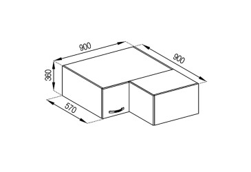 Фото А 90x90 угол прямой (570) Оля Svit Mebliv