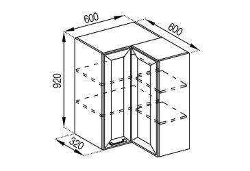Image В 60x60 кут прямий (h-920) Марго Світ Меблів