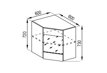 Фото В 60x60Ск (фасад ДСП) Домініка Світ Меблів