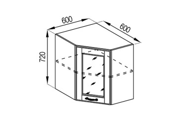Фото В 60x60Ск (фасад МДФ) Домініка Світ Меблів