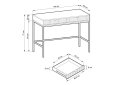 Изображение 4 - Стол туалетный Perfect Home Нова / Nova с 2 ящиками 104 см, черный, черные ножки