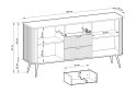 Изображение 4 - Комод Perfect Home Зова / Zova 2-дверный с 3 ящиками 168 см, белый, золотые ножки